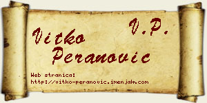 Vitko Peranović vizit kartica